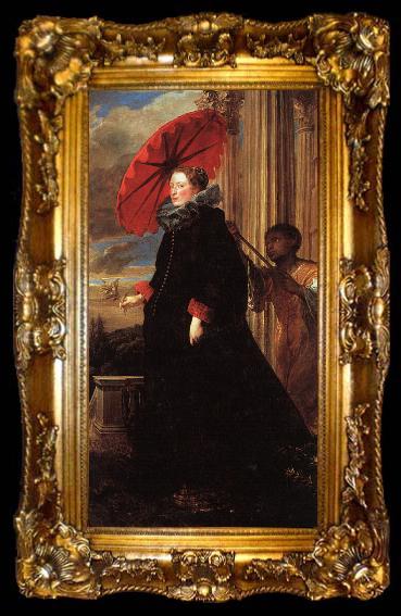 framed  Anthony Van Dyck Marchesa Elena Grimaldi, ta009-2